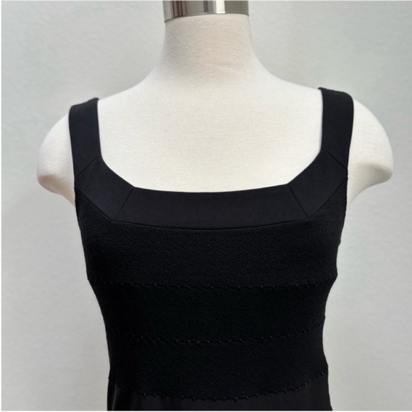 Diane Von Furstenberg Dress Dvf Midi Designer Stitches Bodycon Wool Black Size 6 - Picture 7 of 16
